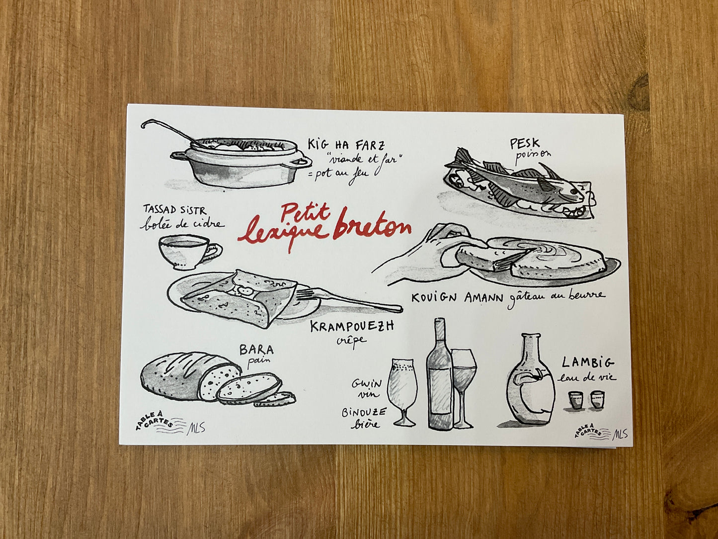 CP + enveloppe - Lexique Breton - Délices