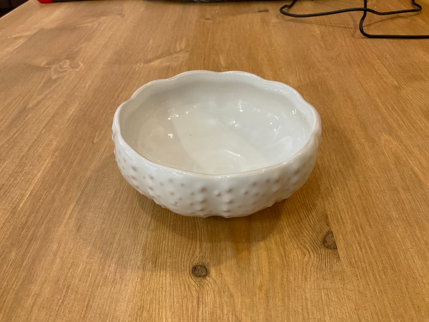 Bol oursin - 12cm - blanc
