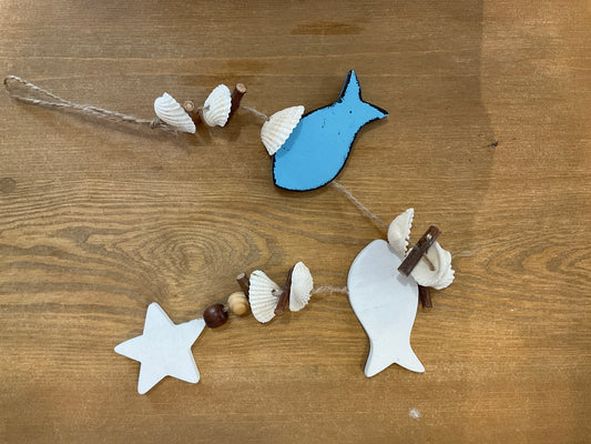 Guirlande marine - Poissons et coquillages