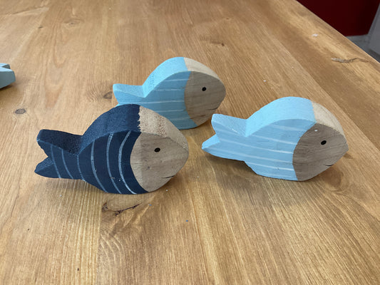 Poisson décoratif en bois