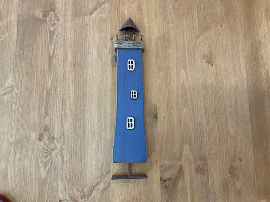 Phare en bois - Bleu - PM