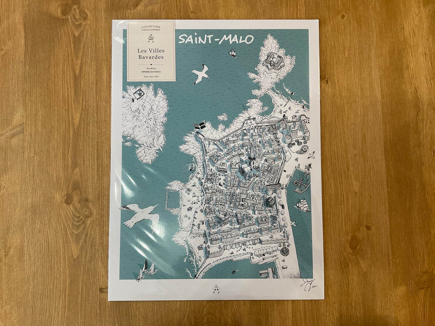 Affiche - Carte de Saint-Malo